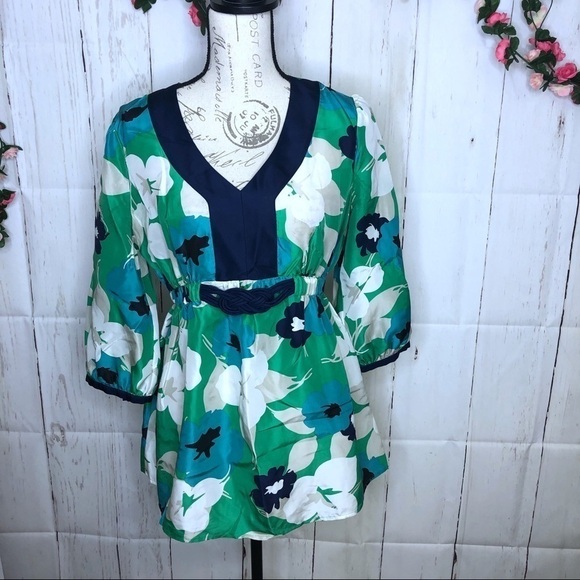 𝅺a PEA IN THE POD SILK MATERNITY TOP - Picture 1 of 5